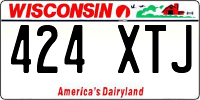 WI license plate 424XTJ