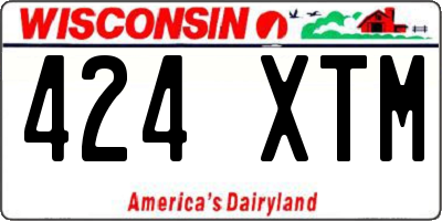 WI license plate 424XTM