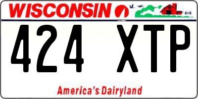 WI license plate 424XTP