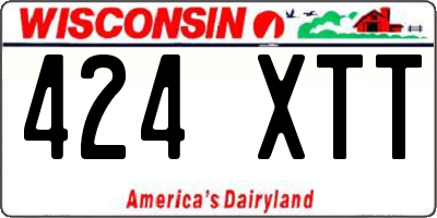 WI license plate 424XTT