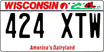 WI license plate 424XTW