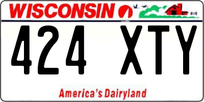 WI license plate 424XTY
