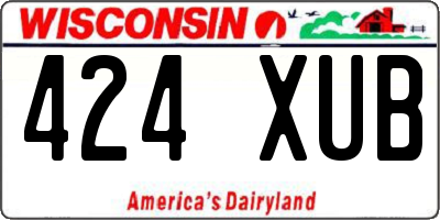 WI license plate 424XUB