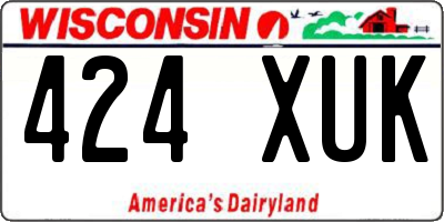 WI license plate 424XUK