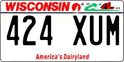 WI license plate 424XUM