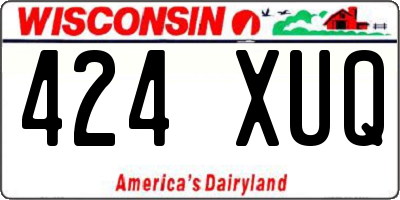 WI license plate 424XUQ