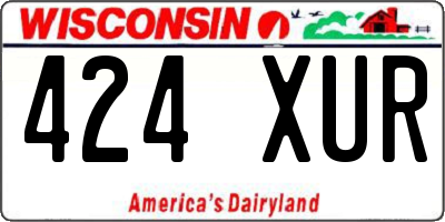 WI license plate 424XUR