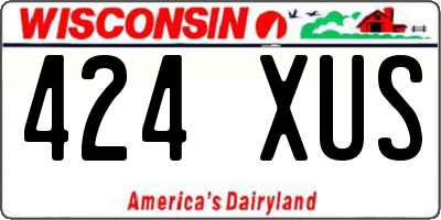 WI license plate 424XUS