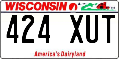 WI license plate 424XUT