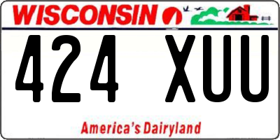 WI license plate 424XUU