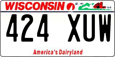 WI license plate 424XUW