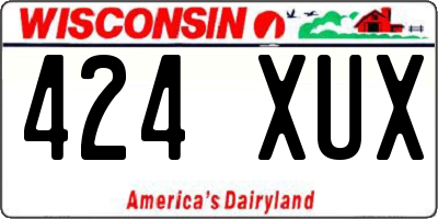 WI license plate 424XUX