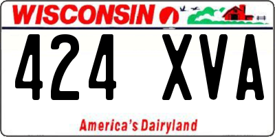 WI license plate 424XVA