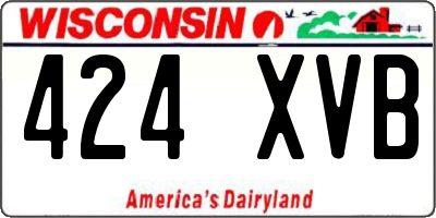 WI license plate 424XVB
