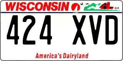 WI license plate 424XVD