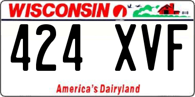 WI license plate 424XVF