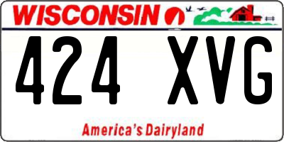 WI license plate 424XVG