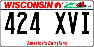WI license plate 424XVI