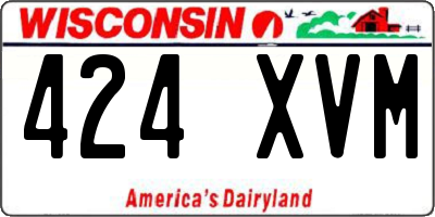 WI license plate 424XVM