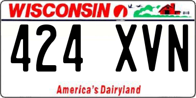 WI license plate 424XVN