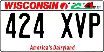 WI license plate 424XVP