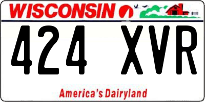 WI license plate 424XVR