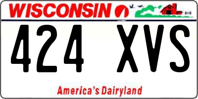 WI license plate 424XVS