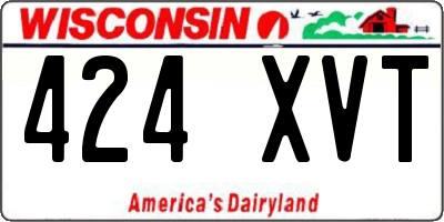 WI license plate 424XVT