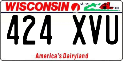 WI license plate 424XVU