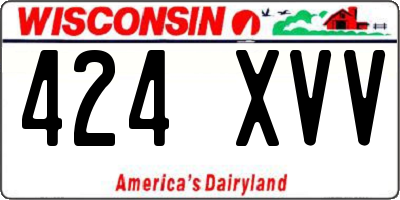 WI license plate 424XVV