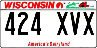 WI license plate 424XVX