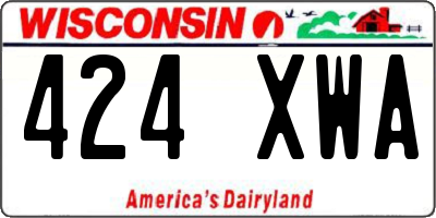 WI license plate 424XWA