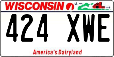 WI license plate 424XWE