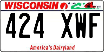 WI license plate 424XWF