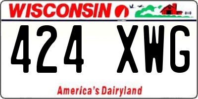WI license plate 424XWG