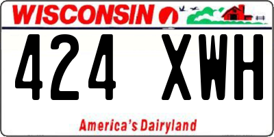 WI license plate 424XWH