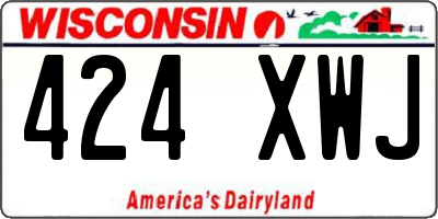 WI license plate 424XWJ