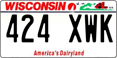 WI license plate 424XWK
