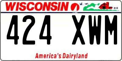 WI license plate 424XWM