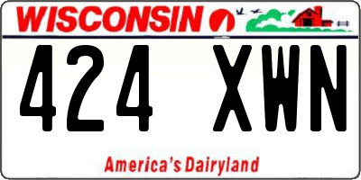 WI license plate 424XWN