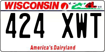 WI license plate 424XWT