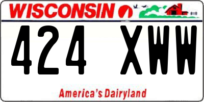 WI license plate 424XWW