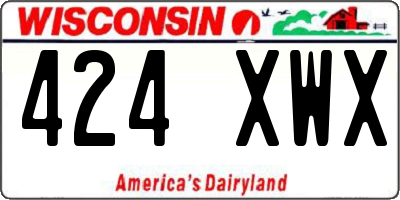 WI license plate 424XWX