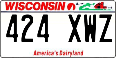 WI license plate 424XWZ