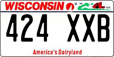WI license plate 424XXB