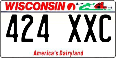 WI license plate 424XXC