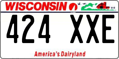 WI license plate 424XXE