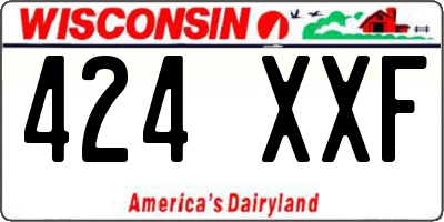 WI license plate 424XXF