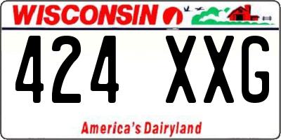 WI license plate 424XXG