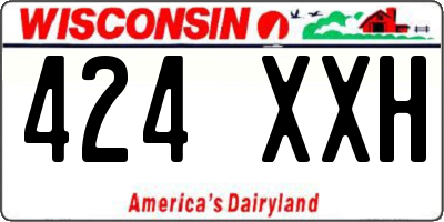 WI license plate 424XXH